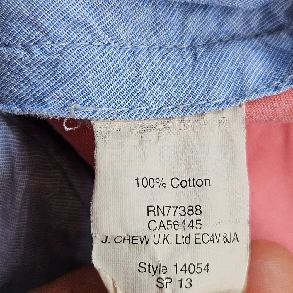 J Crew Chino Shorts Men's 34 Salmon Pink Cotton Casual Preppy Summer 10